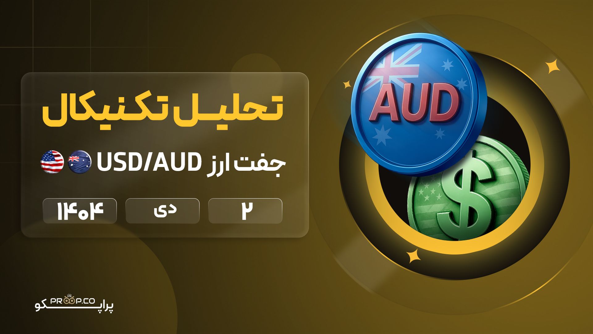 تحلیل تکنیکال روزانه جفت‌ارز دلار استرالیا به دلار آمریکا (AUD/USD) | 2 دی  ۱۴۰۴