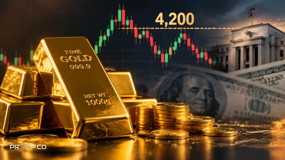 تحلیل تکنیکال طلا؛ آیا قیمت از ۴۲۰۰ دلار عبور می‌کند؟