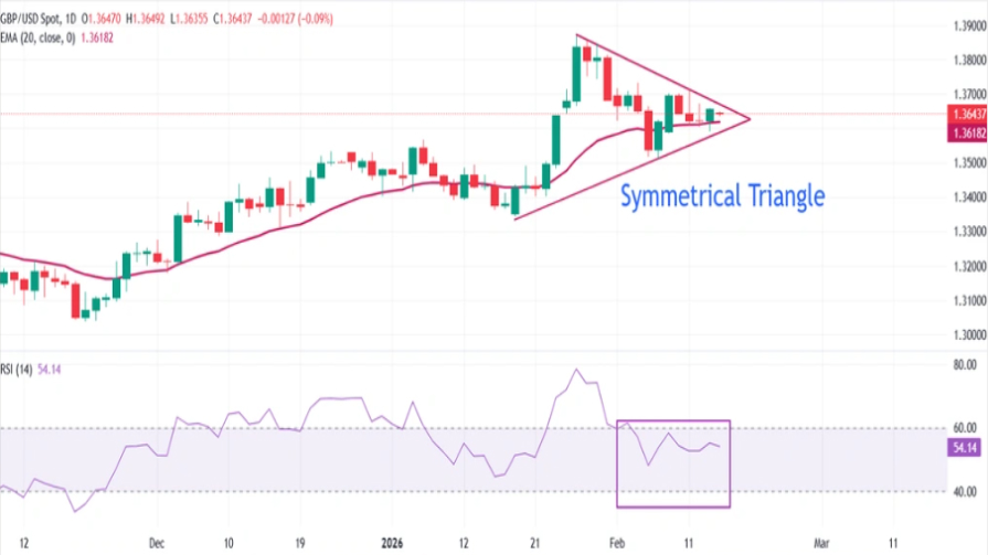 نمودار روزانهGBP/USD