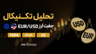 تحلیل تکنیکال روزانه جفت‌ارز یورو به دلار (EUR/USD) | دوشنبه ۲۶ خرداد ۱۴۰۴
