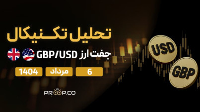 تحلیل تکنیکال روزانه جفت‌ارز پوند به دلار (GBP/USD) | 6 مرداد ۱۴۰۴