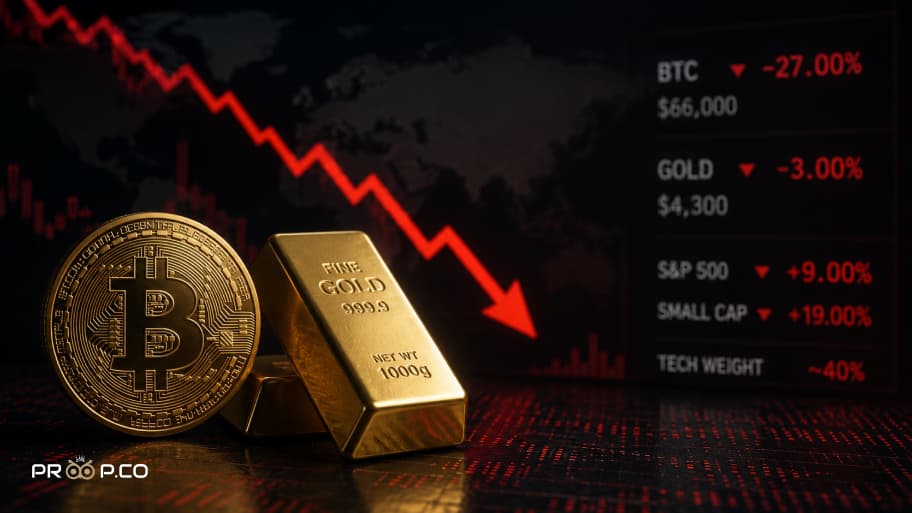 عملکرد ضعیف بیت کوین و طلا در سال ۱۴۰۵؛ طلا هم از دارایی امن فاصله گرفت