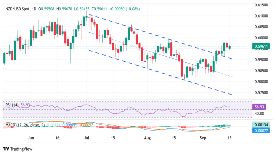  تحلیل تکنیکال نمودار NZD/USD